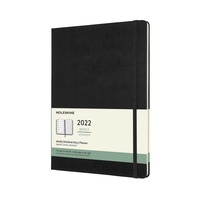 Plánovací zápisník Moleskine 2022 tvrdý černý XL