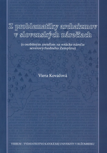 Z problematiky archaizmov v slovenských nárečiach