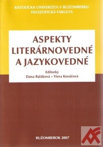 Aspekty literárnovedné a jazykovedné