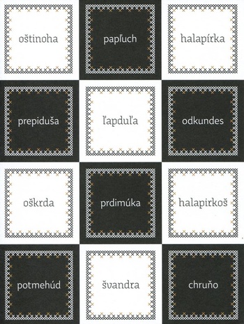 Aha, pexeso nadávky (čierne)