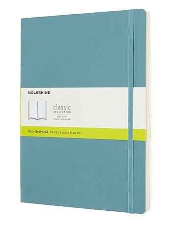 Zápisník měkký čistý modrozelený XL