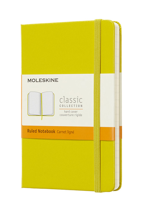 Zápisník Moleskine tvrdý linkovaný žlutý S