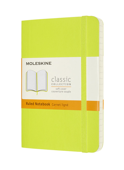 Zápisník Moleskine měkký linkovaný žlutozelený S