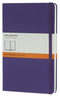 Zápisník, linkovaný, fialový L