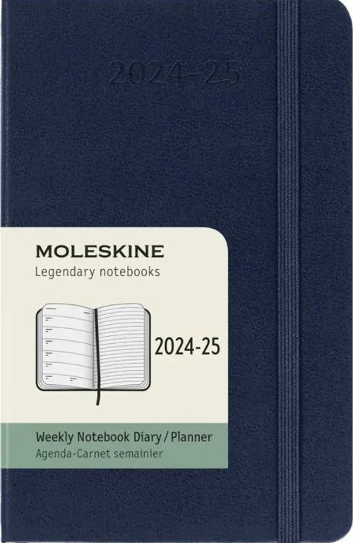 18měsíční plánovací zápisník Moleskine 2024-2025 tvrdý modrý S