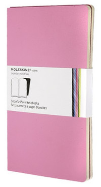 Volant zápisníky 2 ks, čistý, růžový L