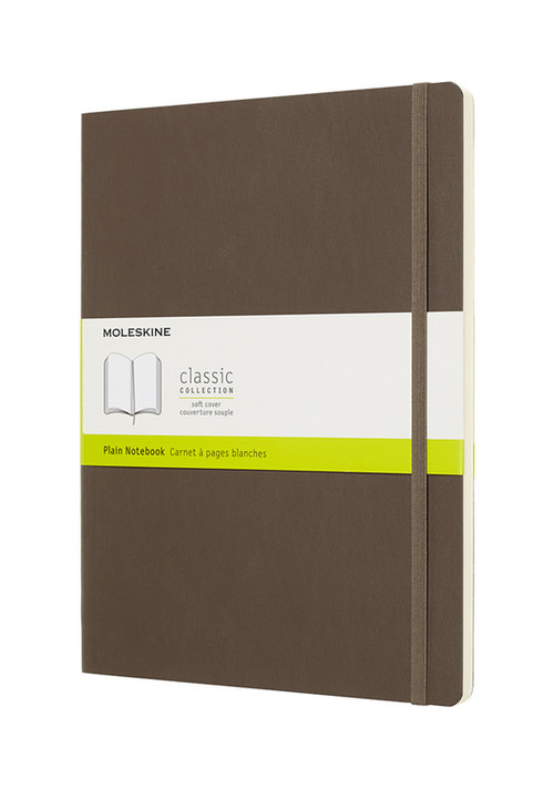 Zápisník Moleskine měkký čistý hnědý XL