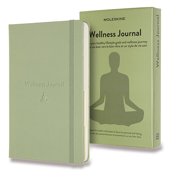 Zápisník Moleskine Passion Wellness Journal - tvrdé dosky - L, zelená