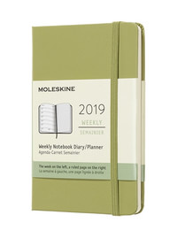 Plánovací zápisník Moleskine 2019 tvrdý zelený L