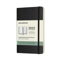 Plánovací zápisník Moleskine 2022 měkký černý S