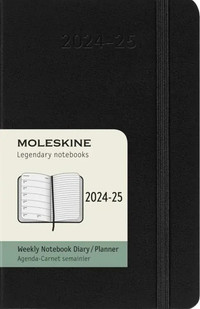 18měsíční plánovací zápisník Moleskine 2024-2025 tvrdý černý S
