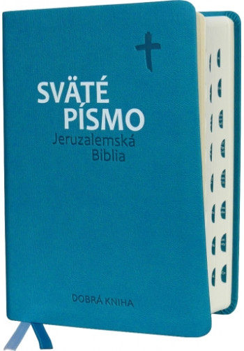 Sväté písmo. Jeruzalemská Biblia (stredný formát) tyrkysová obálka