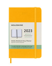 Plánovací zápisník Moleskine 2023 tvrdý oranžový S