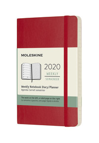 Plánovací zápisník Moleskine 2020 měkký červený S