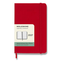 Moleskine 2027 - diár v tvrdých doskách - veľkosť S, týždenný, červený