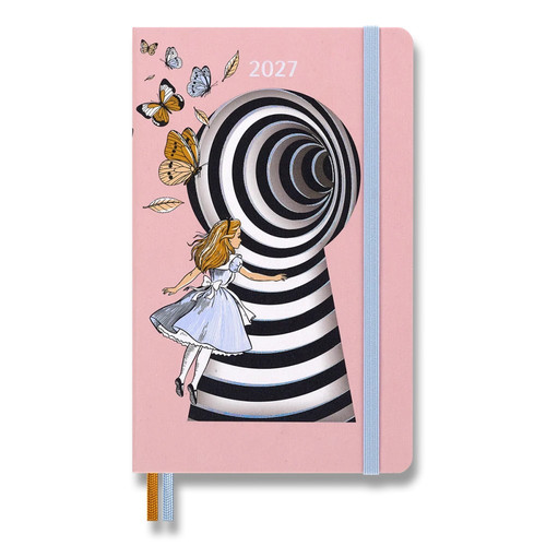 Moleskine 2027 - diár v tvrdých doskách - Alice In Wonderland, veľkosť L, týždenný