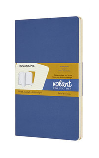 Volant zápisníky Moleskine 2 ks linkovaný modrý a žlutý L