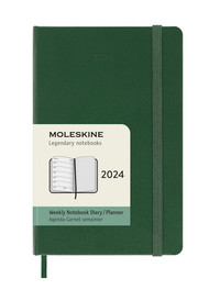 Plánovací zápisník Moleskine 2024 tvrdý zelený S