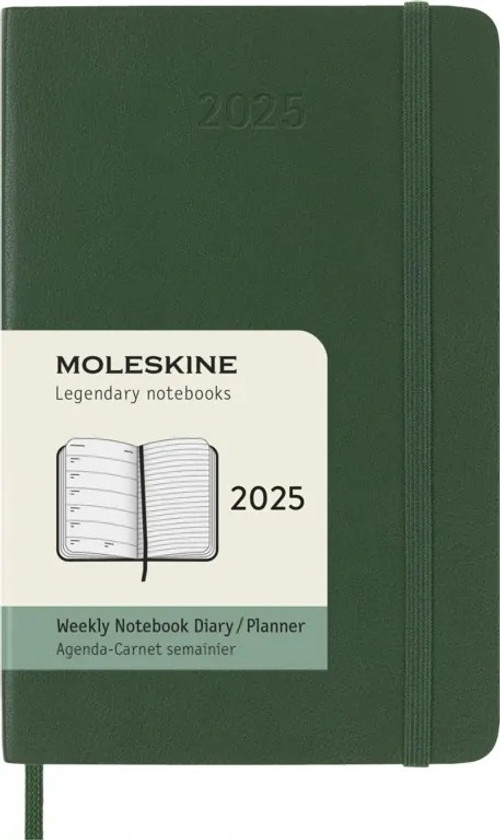 Plánovací zápisník Moleskine 2025 měkký zelený S