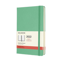 Diář Moleskine 2022 denní tvrdý zelený L