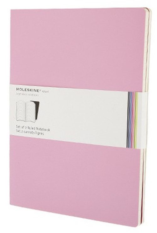 Volant zápisník, linkovaný, růžový XL