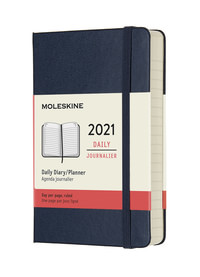 Diář Moleskine 2021 denní tvrdý modrý S