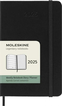 Plánovací zápisník Moleskine 2025 tvrdý černý S