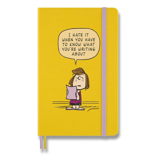 Zápisník Moleskine Peanuts L, linajkový, žltý