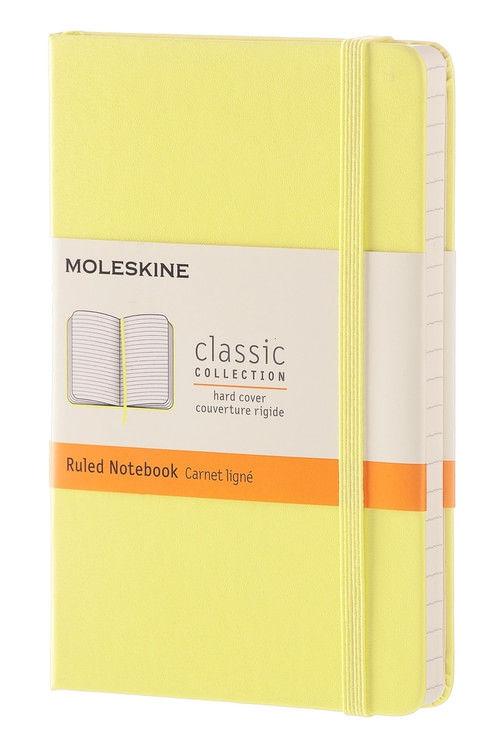 Zápisník tvrdý linkovaný žlutý S