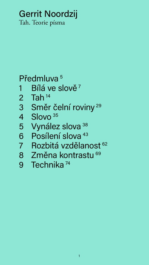 Tah. Teorie písma