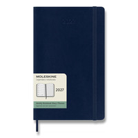 Moleskine 2027 - diár v mäkkých doskách - veľkosť L, týždenný, modrý