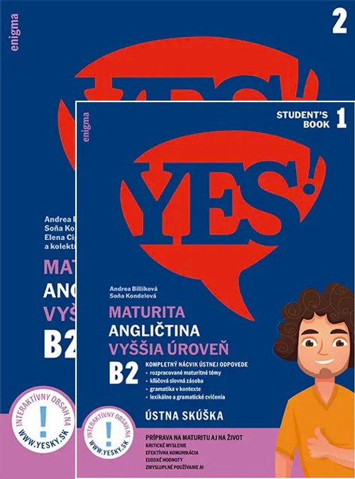 Angličtina YES! - maturita - vyššia úroveň (B2) - ústna a písomná skúška