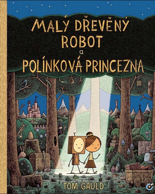 Malý dřevěný robot a polínková princezna