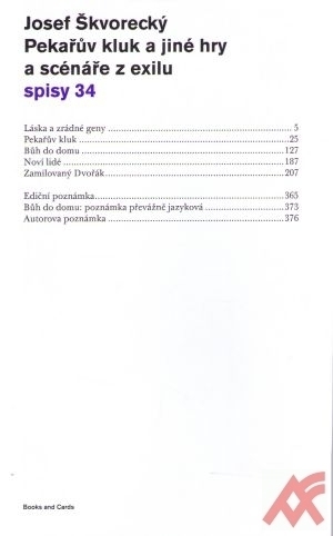 Pekařův kluk a jiné hry a scénáře z exilu