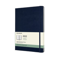 Plánovací zápisník Moleskine 2022 tvrdý modrý XL