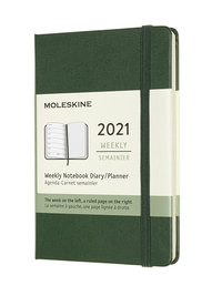 Plánovací zápisník Moleskine 2021 tvrdý zelený S