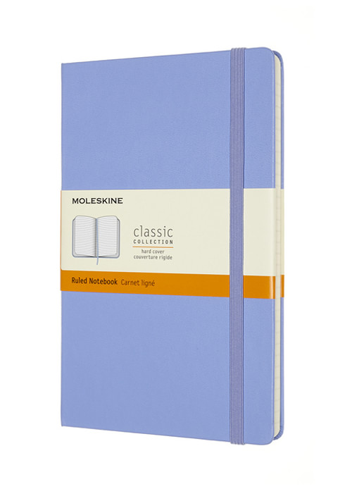Zápisník Moleskine tvrdý linkovaný světle modrý L