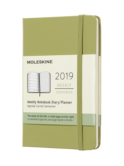 Plánovací zápisník Moleskine 2019 tvrdý zelený S