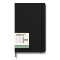 Diár Moleskine 2026 - tvrdé dosky, L, týždenný, čierny
