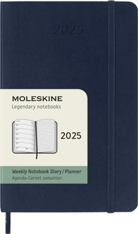 Plánovací zápisník Moleskine 2025 měkký modrý S