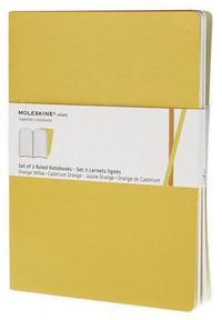 Volant zápisníky 2 ks, linkovaný, žlutooranžový XL