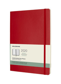 Plánovací zápisník Moleskine 2020 měkký červený XL
