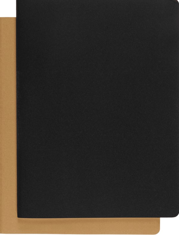 Sešity Moleskine 2ks plánovací linkovaný černý a hnědý XL