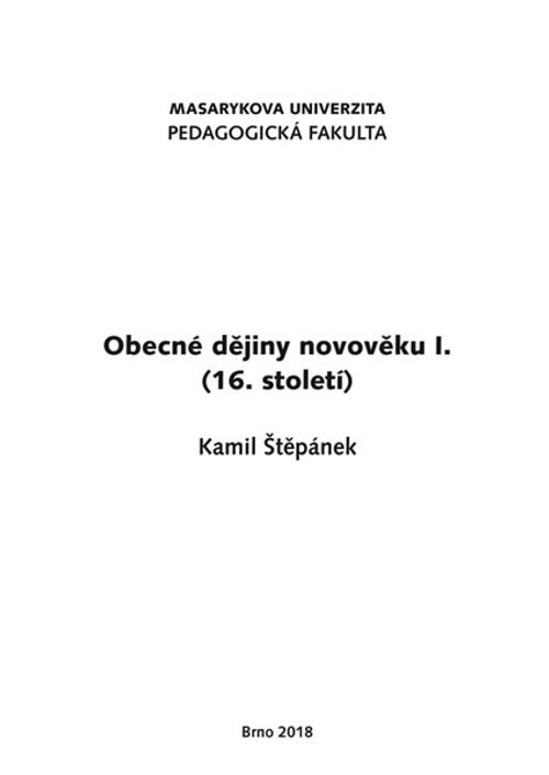 Obecné dějiny novověku I. (16. století)