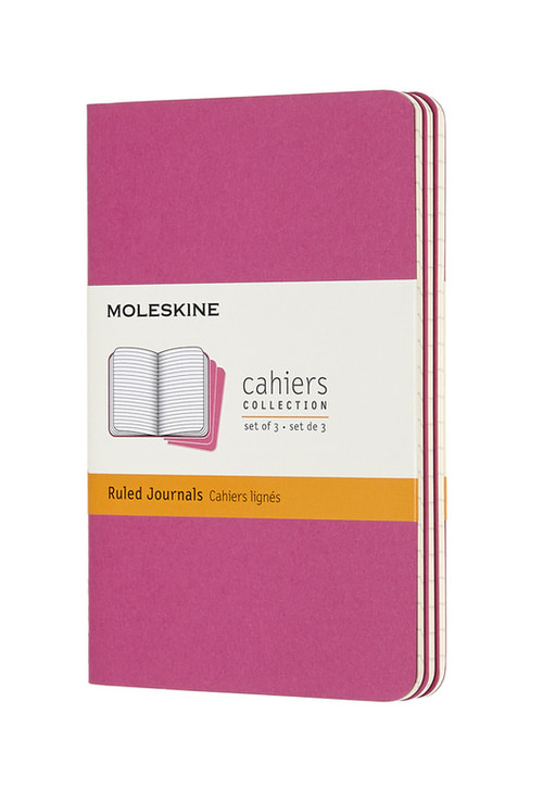 Sešity Moleskine 3 ks linkované růžové S