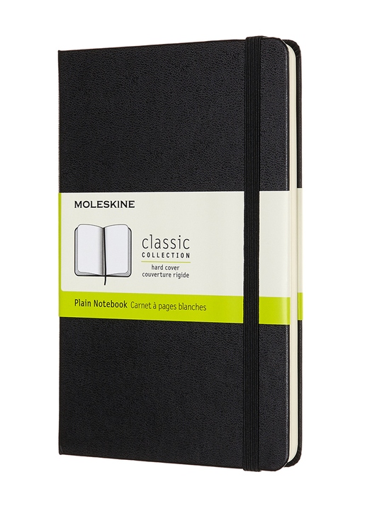 Zápisník Moleskine tvrdý čistý černý M