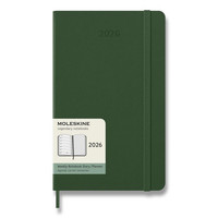 Diár Moleskine 2026 - tvrdé dosky, L, týždenný, tmavo zelený