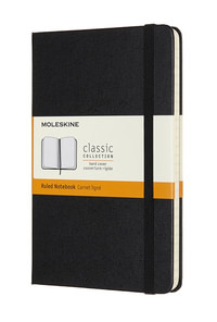 Zápisník Moleskine tvrdý linkovaný černý M