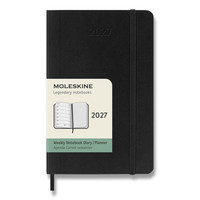 Moleskine 2027 - diár v mäkkých doskách - veľkosť S, týždenný, čierny