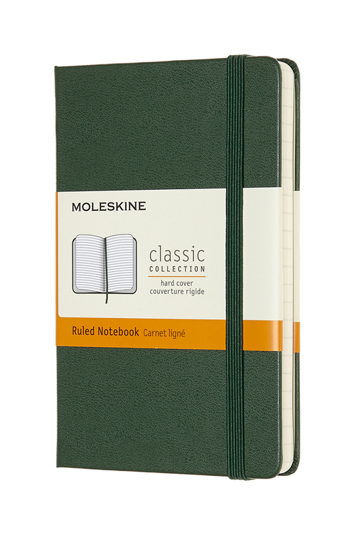 Zápisník Moleskine tvrdý linkovaný zelený S